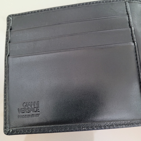 GIANNI VERSACE MEN'S MONEY CLIP 100 ITALIAN LEATHER, MADE IN ITALY - Picture 8 of 9